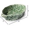 Sur La Table Splatter Stoneware Oval Baker, 2.4 Qt, Reactive Glaze Casserole Dish for Baking, Roasting and Oven-to-Table Serving, 2.4 Qt