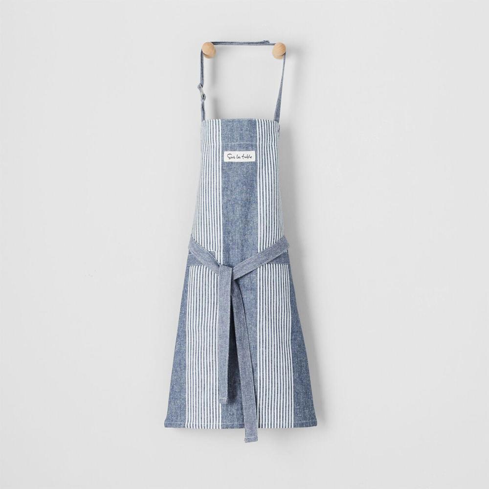 imageSur La Table Childs Striped Apron Blue