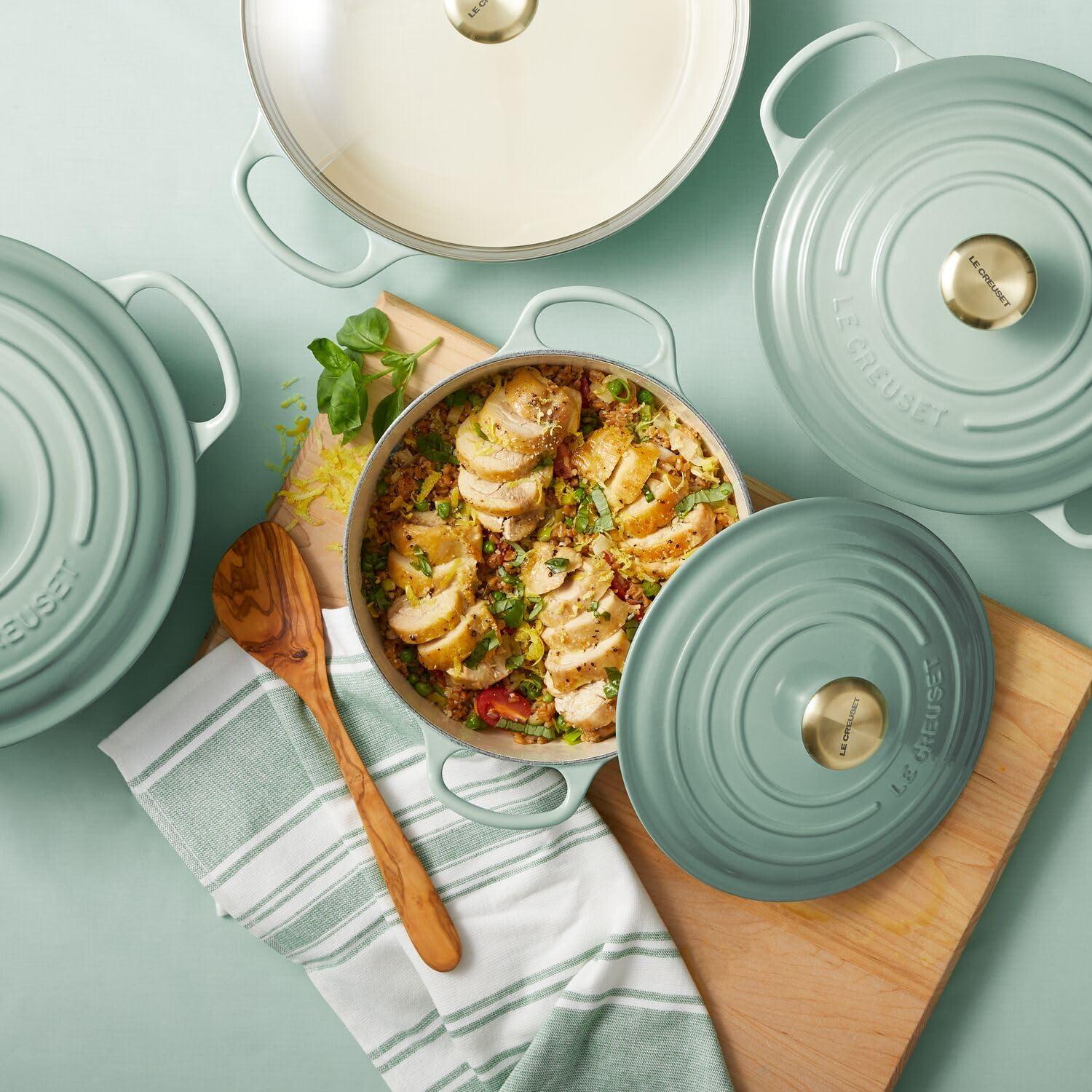 imageLe Creuset Signature Round Dutch Oven 55 Qt Exclusive Color Sage