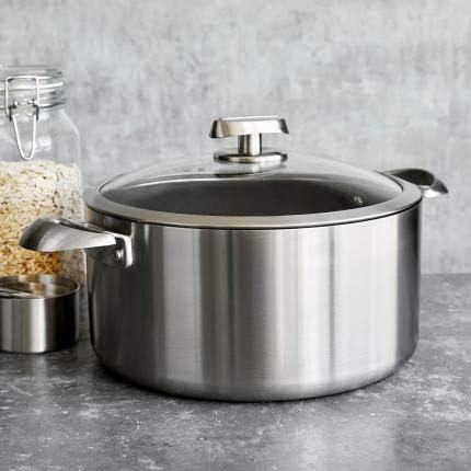 imageScanpan CS 75 QT Nonstick Dutch Oven Compatible with All Cooktops Induction Ready Metal Utensil Safe Oven Safe to 500F Dishwasher Safe