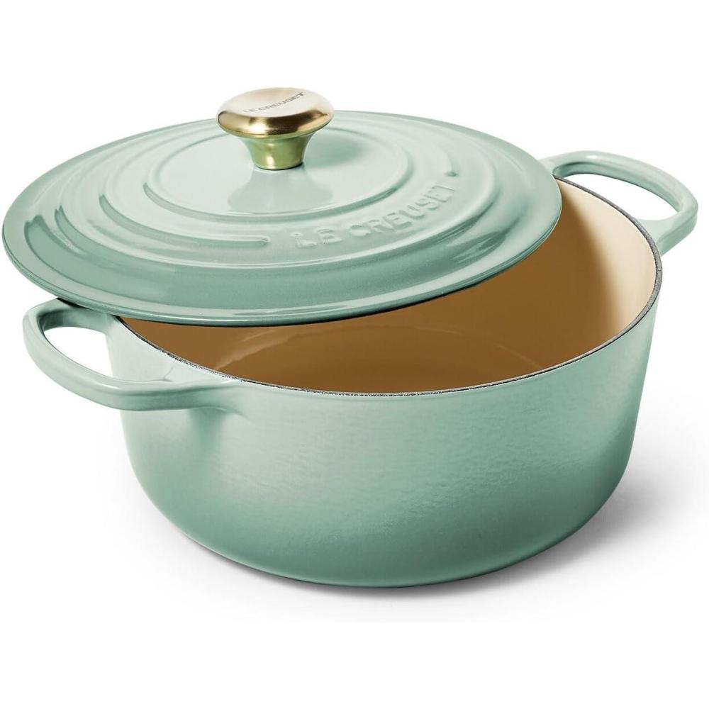 imageLe Creuset Signature Round Dutch Oven 55 Qt Exclusive Color Sage