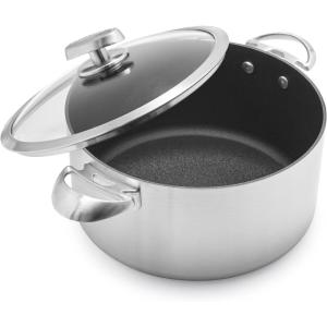 Scanpan CS+ 7.5 QT Nonstick Dutch Oven – Compatible with All Cooktops, Induction Ready, Metal Utensil Safe, Oven Safe to 500°F, Dishwasher Safe