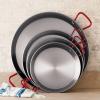 Spanish Paella Pan, 15″, Serves 8, Silver(Silver)