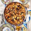 Spanish Paella Pan, 15″, Serves 8, Silver(Silver)