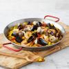 Spanish Paella Pan, 15″, Serves 8, Silver(Silver)
