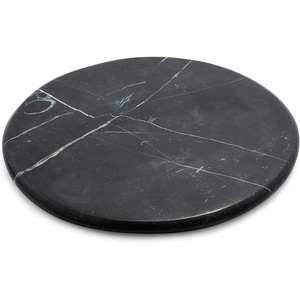 Sur La Table Round Marquina Marble Board, Black