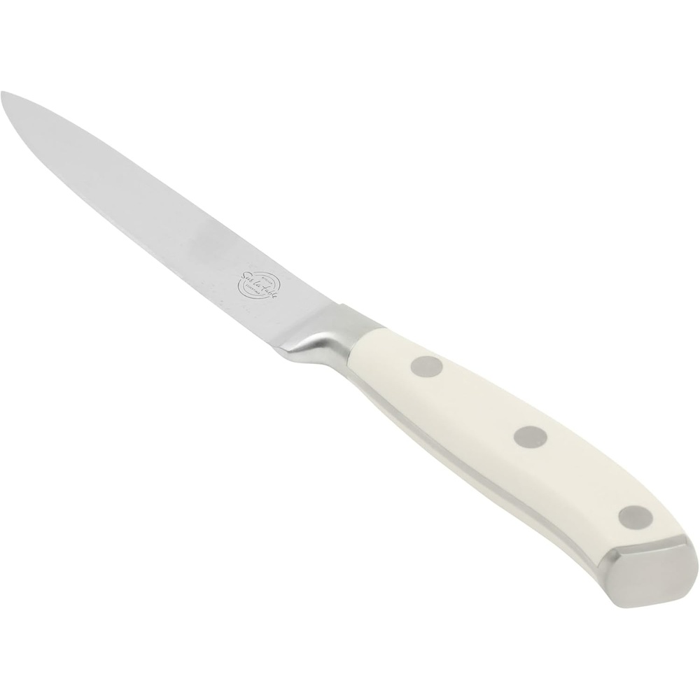 image:imageSur La Table Kitchen Essential Tasting Kitchen German Steel Slicer Knife 8Inch Stainless Steel Blade Professional Kitchen Knife with White Handle and Forged Full TangEggshell White 5 Utility