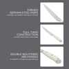 Sur La Table Kitchen Essential Tasting Kitchen German Steel Slicer Knife, 8-Inch Stainless Steel Blade – Professional Kitchen Knife with White Handle and Forged Full Tang(Eggshell White (8″ Slicer))