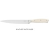 Sur La Table Kitchen Essential Tasting Kitchen German Steel Slicer Knife, 8-Inch Stainless Steel Blade – Professional Kitchen Knife with White Handle and Forged Full Tang(Eggshell White (8″ Slicer))