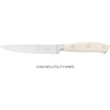 Sur La Table Kitchen Essential Tasting Kitchen German Steel Slicer Knife, 8-Inch Stainless Steel Blade – Professional Kitchen Knife with White Handle and Forged Full Tang(Eggshell White (5″ Utility))
