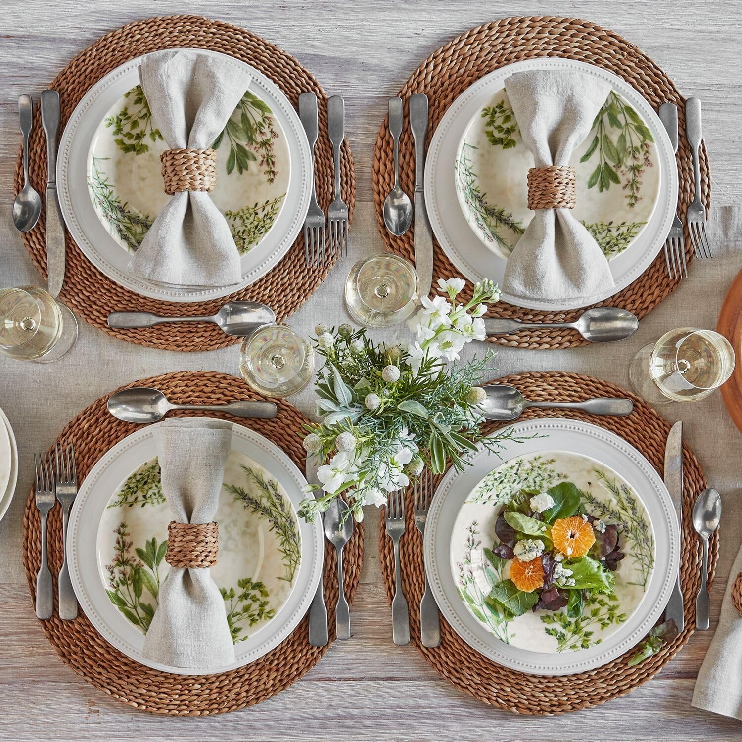 image:imageSur La Table Pearl Stoneware Salad Plates White