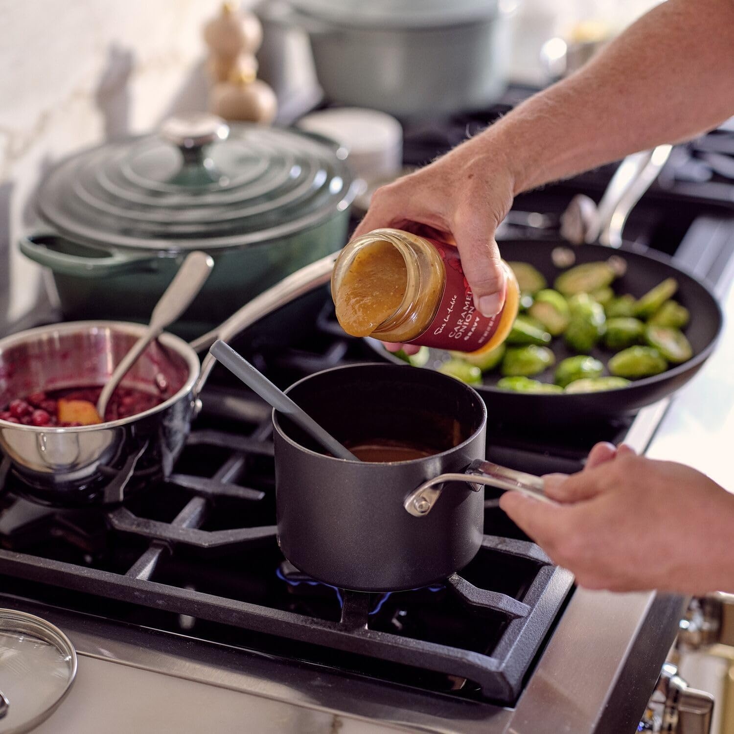 image:imageSur La Table Signature Hard Anodized Nonstick Saucepan BlackBlack