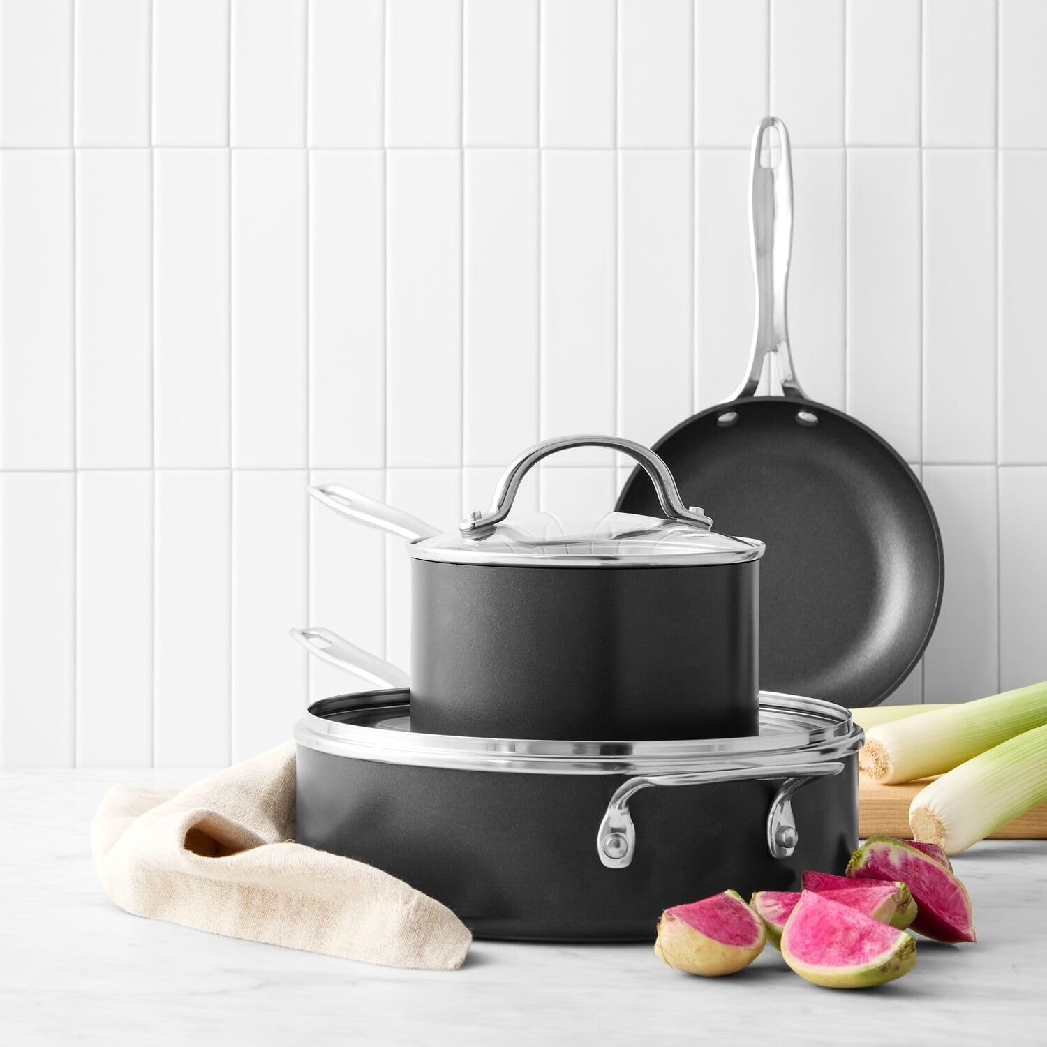 image:imageSur La Table Signature Hard Anodized Nonstick Saucepan BlackBlack