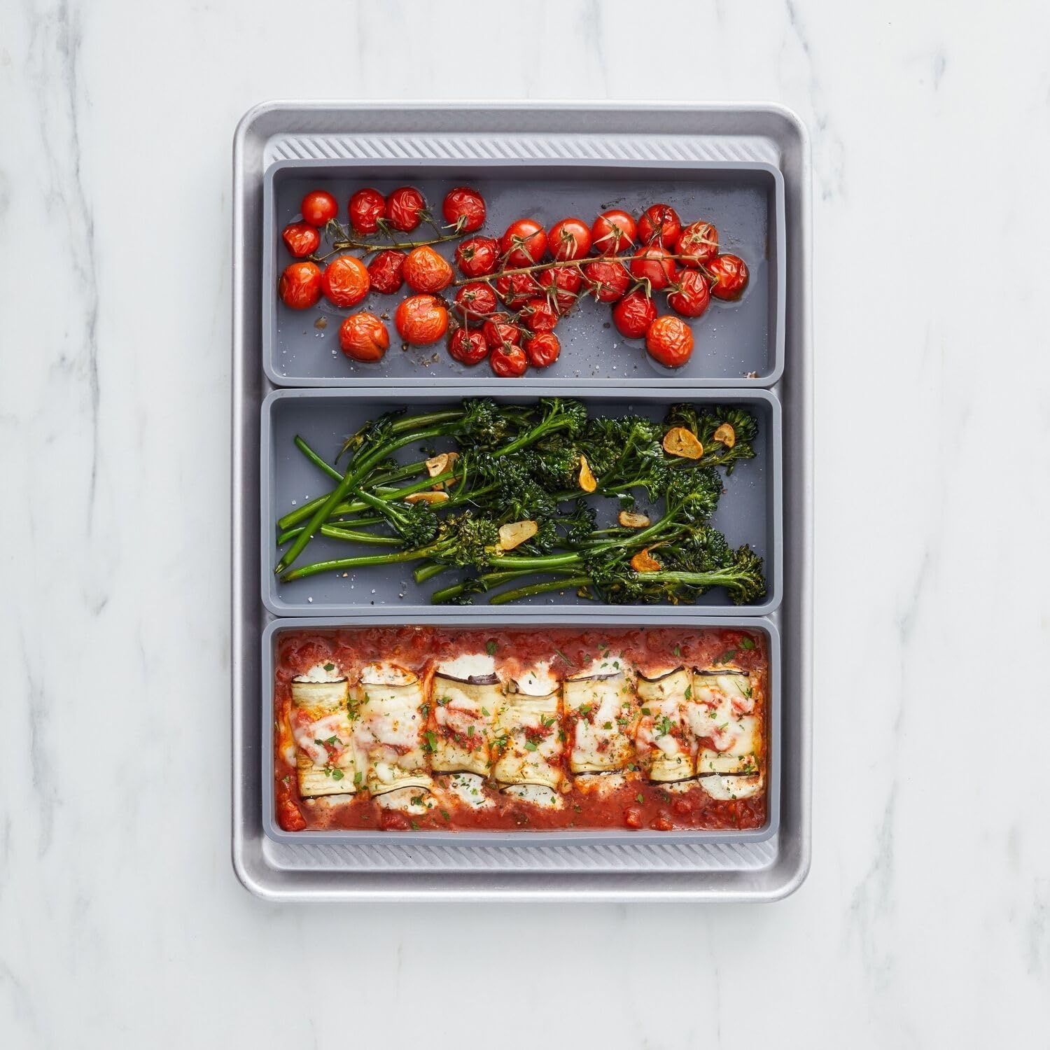 image:imageSur La Table Silicone Sheet Pan Trays Set of 3 LongLasting Nonstick Silicone Liners for Sheet Pans That Replace Parchment Paper Set of 3