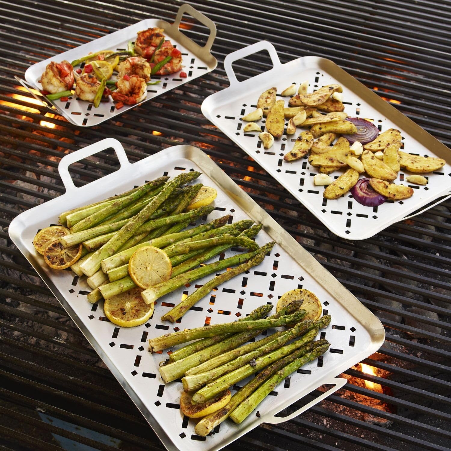 image:imageSur La Table Stainless Steel Grill Grids Set of 3