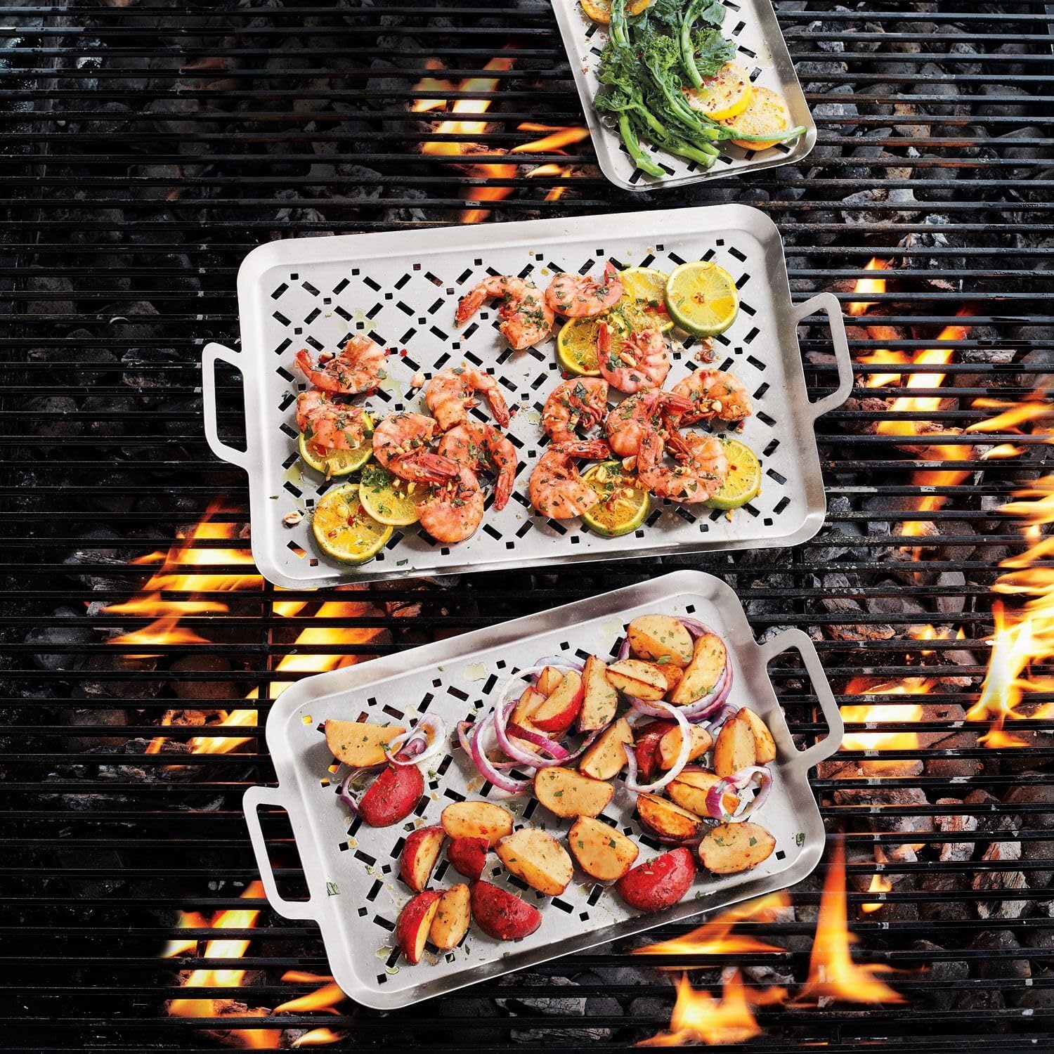 image:imageSur La Table Stainless Steel Grill Grids Set of 3