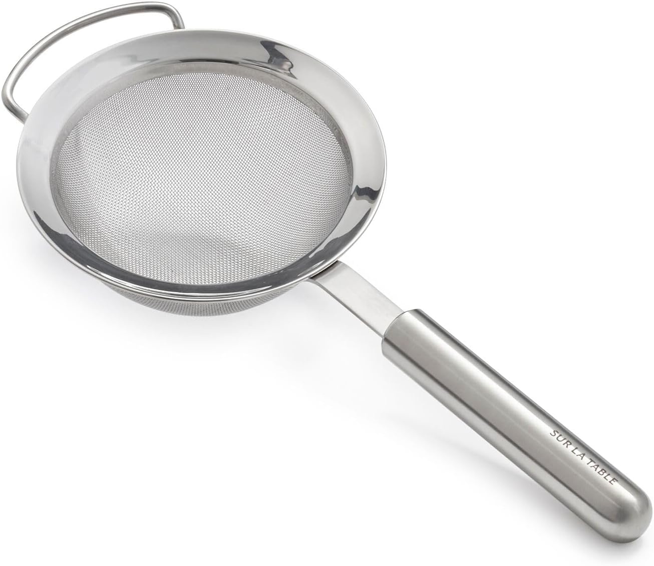 image:imageSur La Table Stainless Steel Sieve 925 Fine Mesh Strainer with Weighted Ergonomic Handle 188 NonCorrosive Metal for Sifting Rinsing amp StrainingSilver