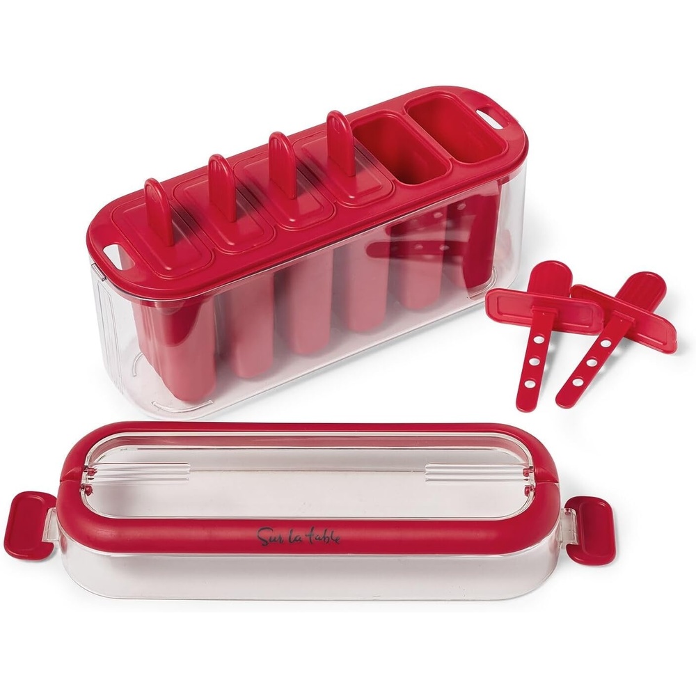 image:imageSur La Table Ice Pop Molds with Case Set of 6 Molds with FoldOut Handles Storage Case