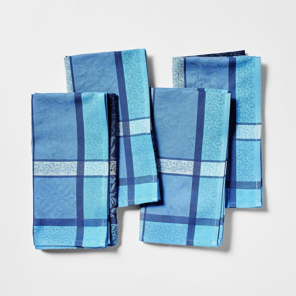 image:imageSur La Table Multicolor Jacquard Napkins Set of 4 PinkBlue