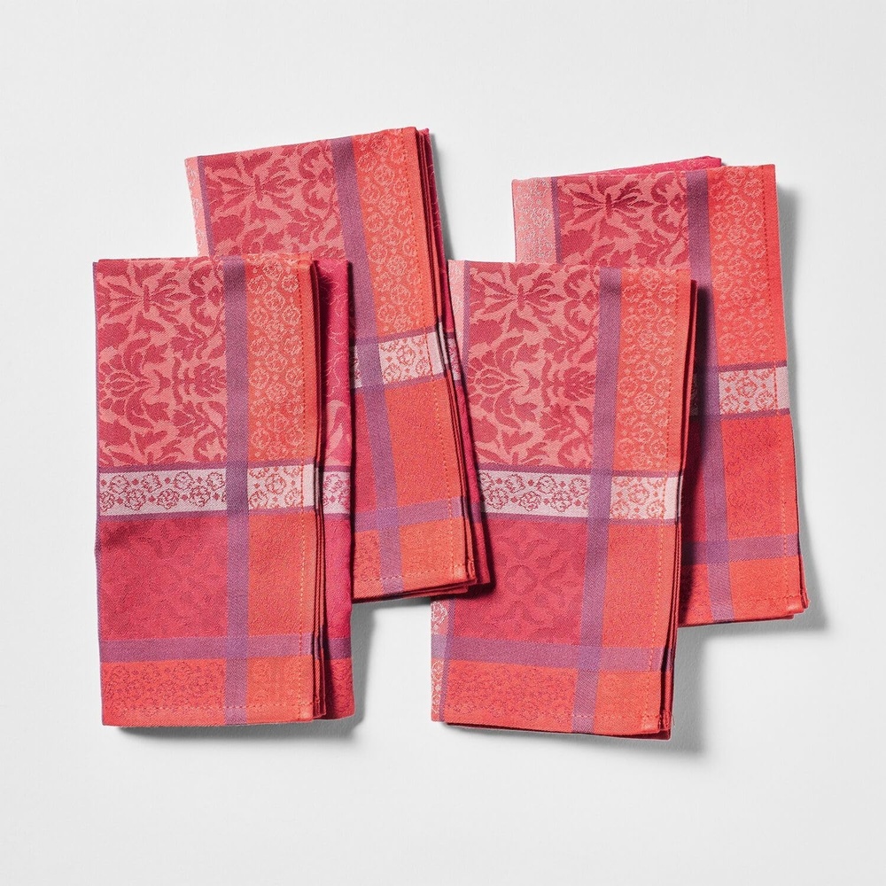 image:imageSur La Table Multicolor Jacquard Napkins Set of 4 PinkPink