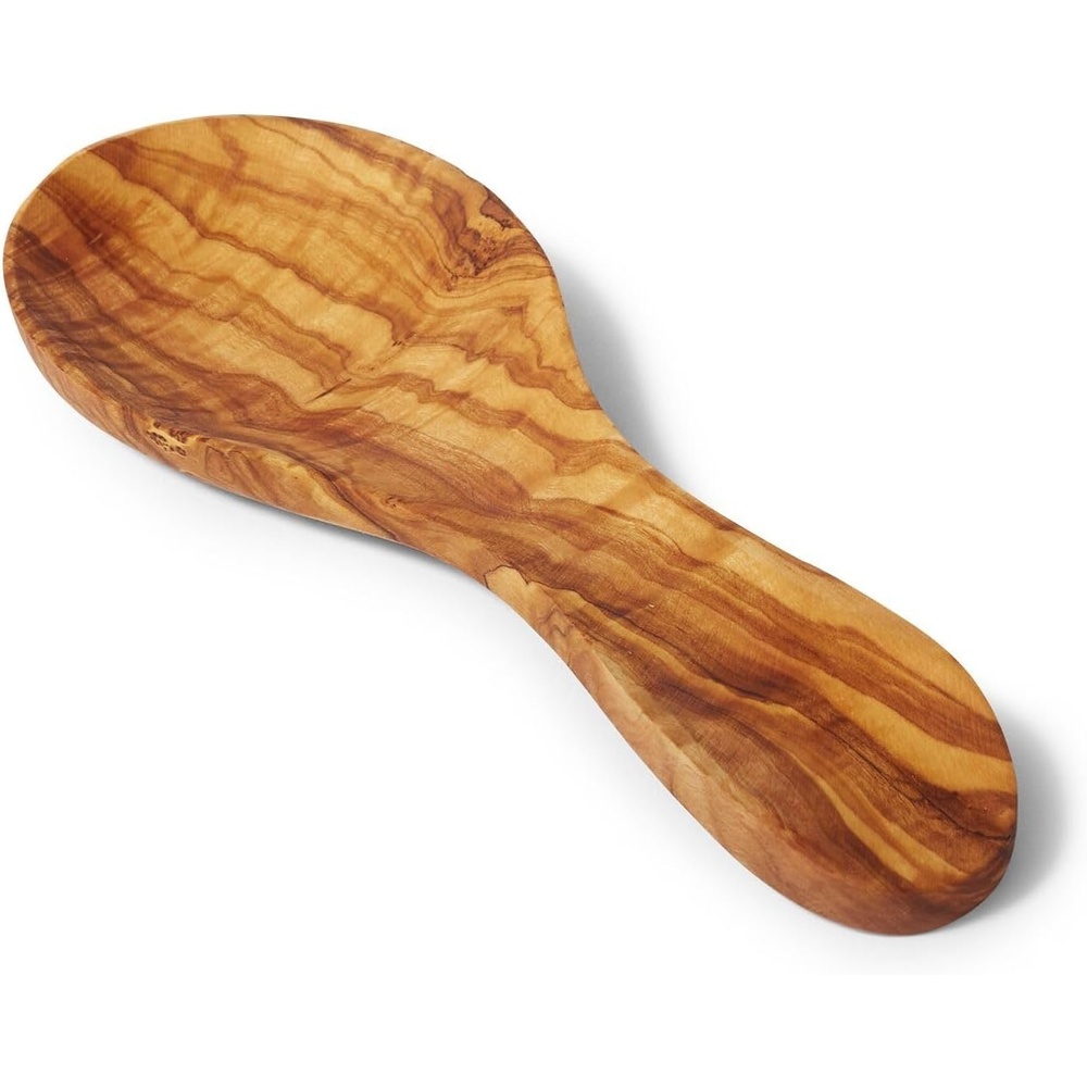 image:imageSur La Table Olivewood Spoon Rest Handcrafted Italian Olivewood Utensil Rest for Stovetop and Counter Use