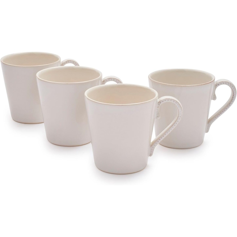 image:imageSur La Table Pearl Stoneware Coffee Mugs Set of 4 White