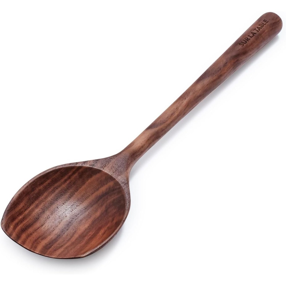image:imageSur La Table Walnut Saut Spoon American Black Walnut Cooking Spoon for Stirring Sauting and Saucing in Any Cookware