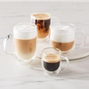 Sur La Table 12 oz Double-Wall Glass Coffee Mug, Set of 4 – Insulated Design Keeps Drinks Hot & Hands Cool, Microwave & Dishwasher