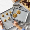 Sur La Table 3/4 Sheet Pan – Aluminized Steel Bakeware with Nonstick Silicone Coating, Rolled Rims for Easy Handling, Warp-Resistant, Even Heat Distribution, Oven to 450°F