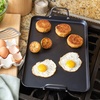 Sur La Table Carbon Steel Double Burner Griddle, 17″ x 11″, Black