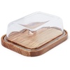 Sur La Table Olivewood Butter Dish, Handcrafted Italian Olivewood Covered Butter Dish for Counter Storage and Table Service