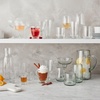 Sur La Table Recycled Glass Pitcher, Thoughtfully Made Handblown Recycled Glass Pitcher for Water, Cocktails and Cold Beverages