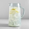 Sur La Table Recycled Glass Pitcher, Thoughtfully Made Handblown Recycled Glass Pitcher for Water, Cocktails and Cold Beverages