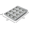 Sur La Table Signature Muffin Pan, Aluminized Steel Bakeware with Nonstick Coating for Even Rising and Easy Release, 12 Count