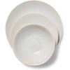 Sur La Table Cloud Stoneware Dinnerware Set – 12-Piece Handcrafted Ceramic Collection Made in Portugal with Reactive Glaze, Organic Design, Dishwasher & Microwave, White