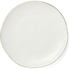 Sur La Table Gold Rimmed Salad Plate, Elegant White Porcelain Salad Plate with Refined Gold Rim for Everyday and Formal Dining