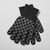 Sur La Table Grill Gloves, Black, Set of 2 Heat-Resistant Silicone BBQ Gloves for Grilling, Smoking and Oven Use, Set of 2