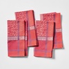 Sur La Table Multicolor Jacquard Napkins, Set of 4, Pink(Pink)