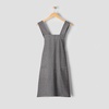 Sur La Table Smock Denim Apron, Full-Coverage Cotton Denim Smock Apron with Pockets and Adjustable Neck Strap