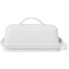 Sur La Table White Butter Dish, Covered Porcelain Vessel with Domed Lid for Counter Storage and Table Service