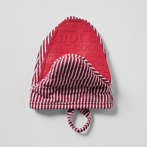 Sur La Table Silicone Striped Mini Pinch Mitt, Gray(Red)