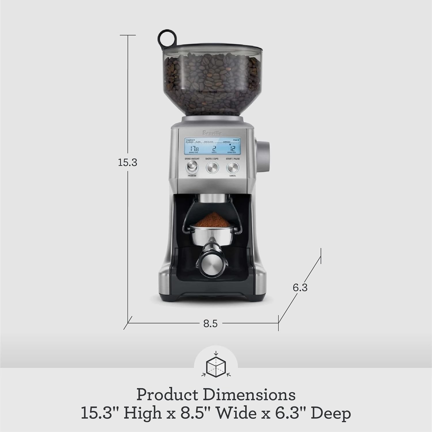 image:imageBreville BCG820BST Smart Grinder Pro for Coffee and Espresso Black Stainless SteelOlive Tapenade