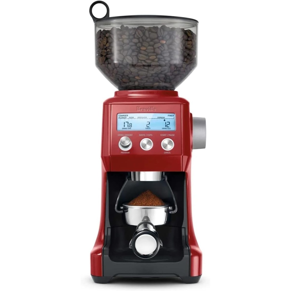 image:imageBreville BCG820BST Smart Grinder Pro for Coffee and Espresso Black Stainless SteelCranberry Red