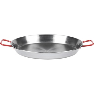 Spanish Paella Pan, 16½”, Serves 10, Silver(Silver)