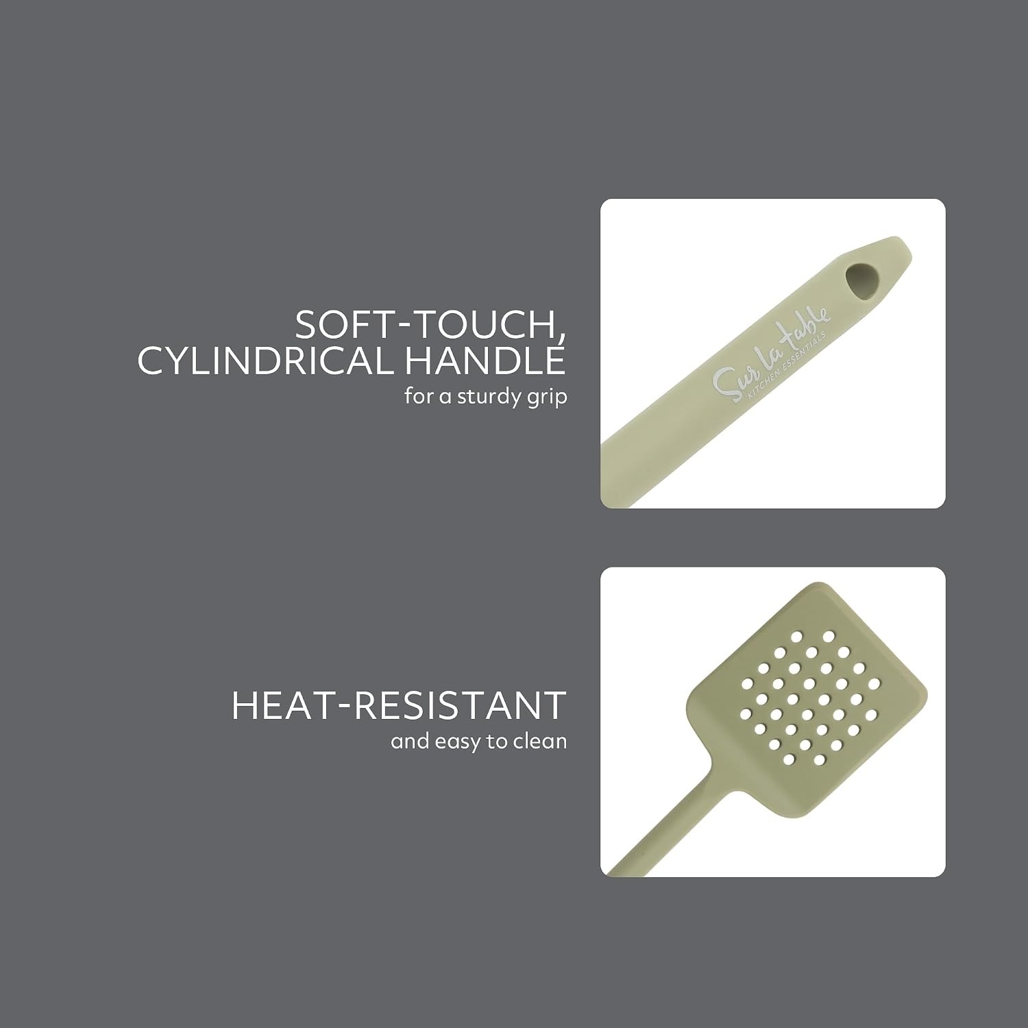 image:imageSur La Table Kitchen Essential Mealcraft Silicone Spatula Juniper GreenJuniper Green Silicone