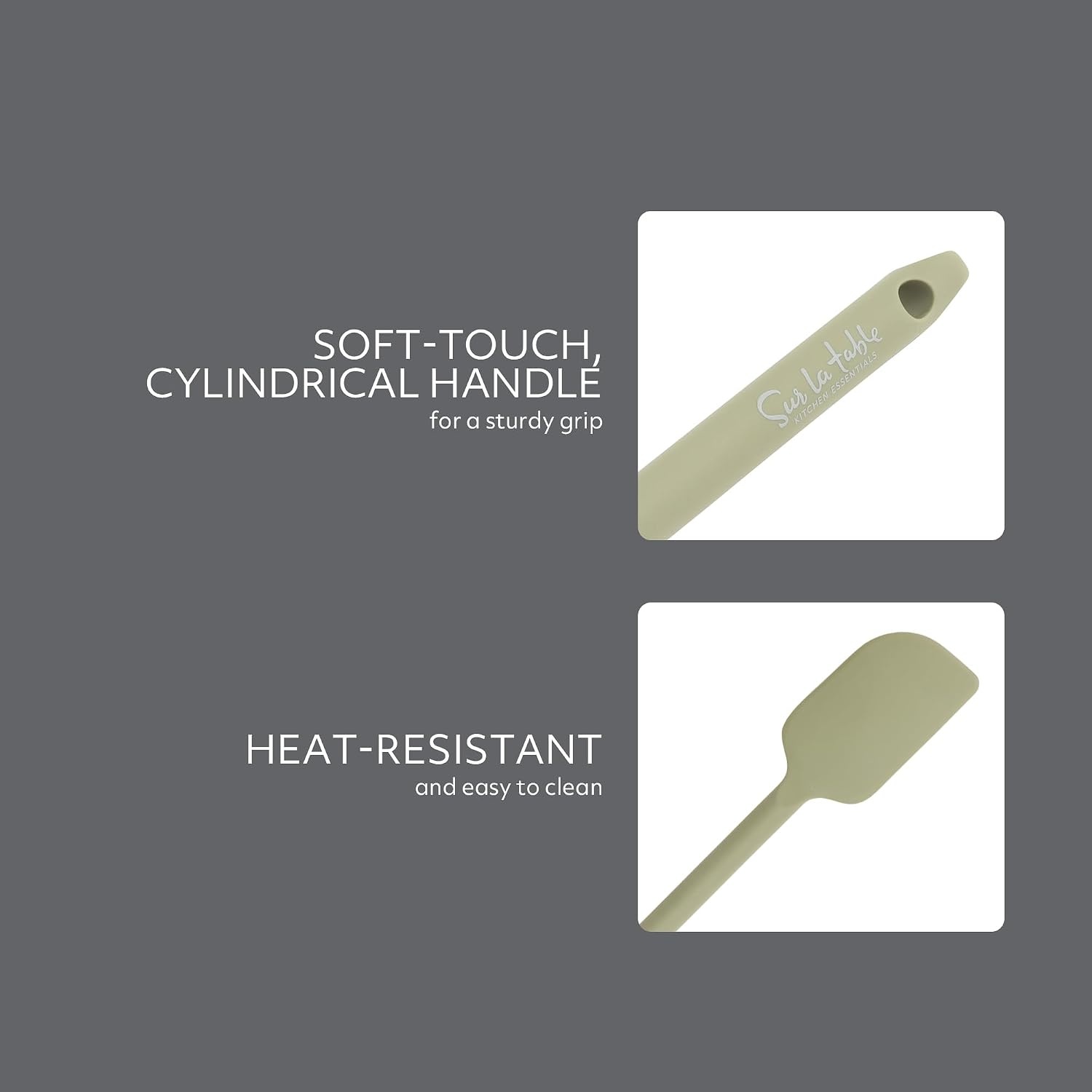image:imageSur La Table Kitchen Essential Mealcraft Silicone Spatula Juniper GreenJuniper Green Silicone