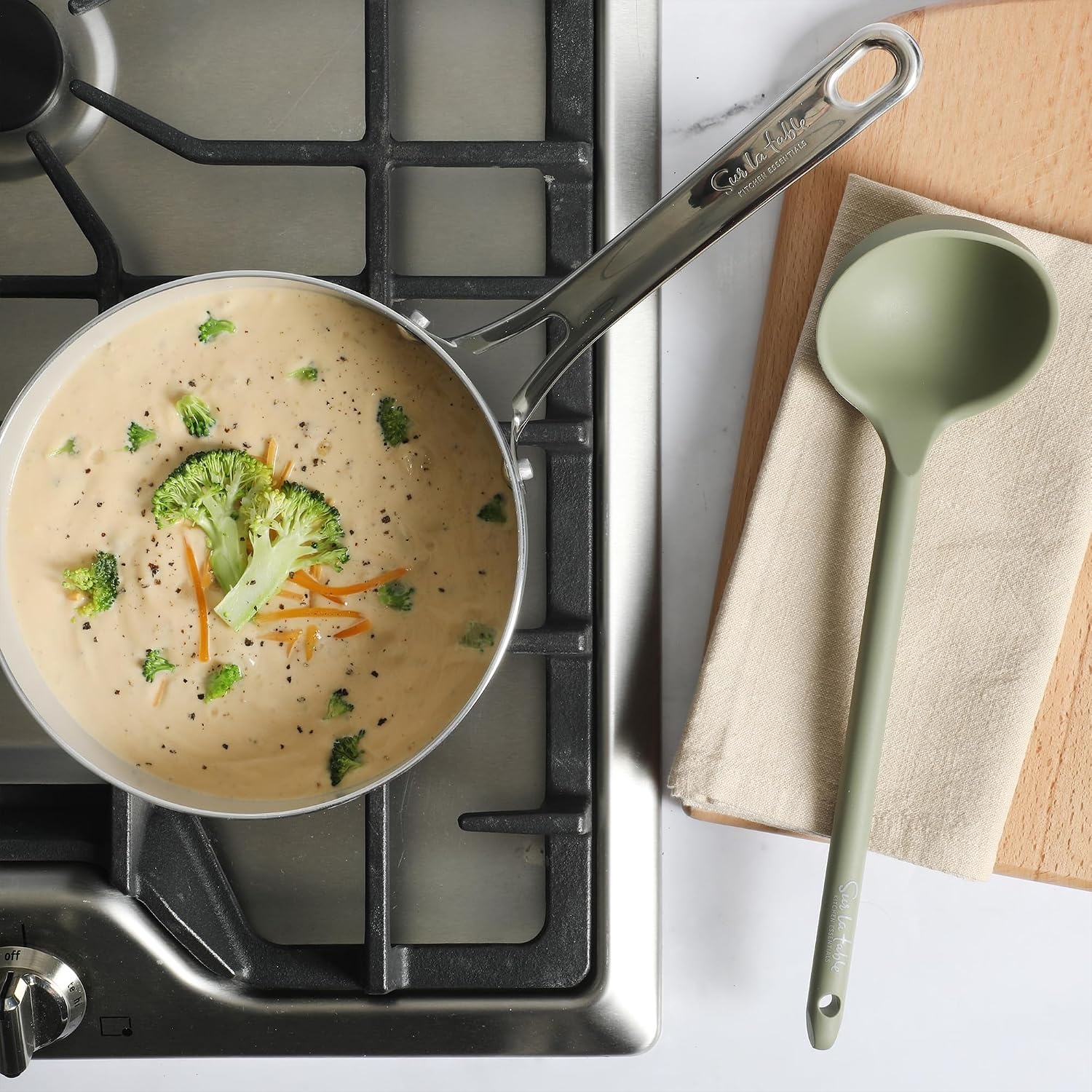 image:imageSur La Table Kitchen Essential Mealcraft Silicone Spatula Juniper GreenJuniper Green Silicone
