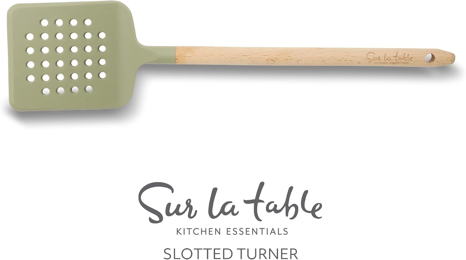 image:imageSur La Table Kitchen Essential Mealcraft Silicone Spatula Juniper GreenJuniper Green SiliconeBeechwood