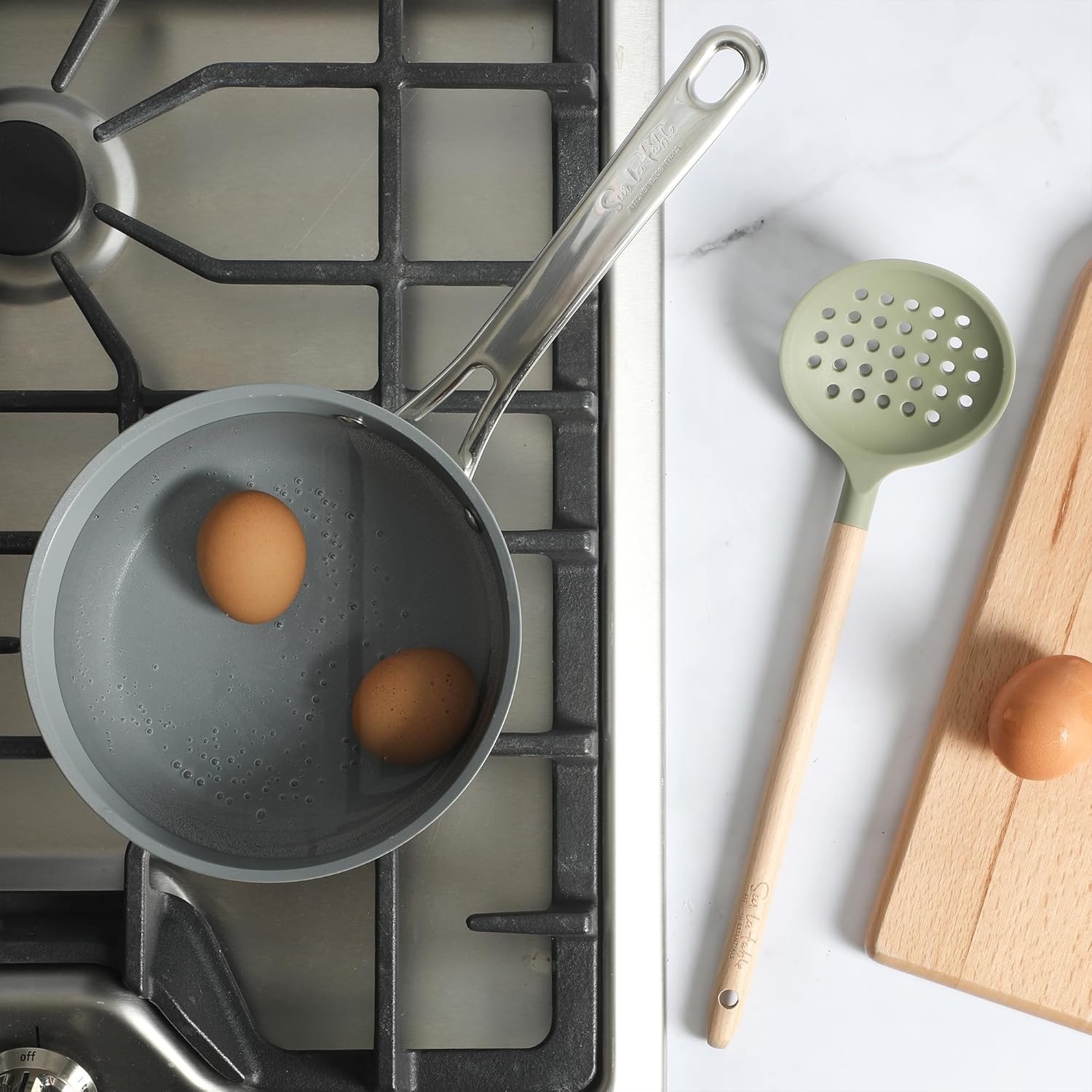 image:imageSur La Table Kitchen Essential Mealcraft Silicone Spatula Juniper GreenJuniper Green SiliconeBeechwood