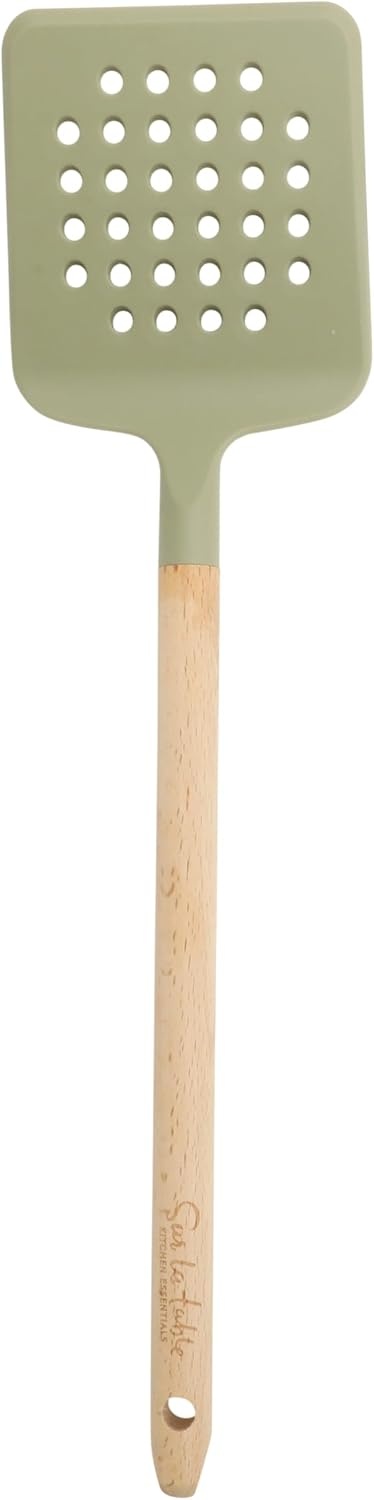 image:imageSur La Table Kitchen Essential Mealcraft Silicone Spatula Juniper GreenJuniper Green SiliconeBeechwood